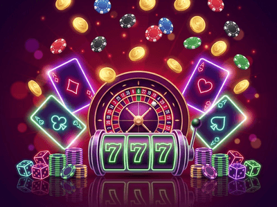 A high-end digital display of casino slots and bingo games in a minimalist design